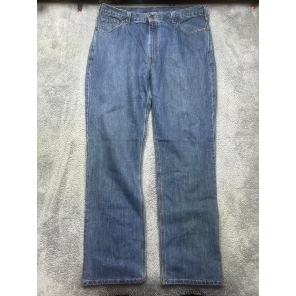 Carhartt Jeans Mens 40x34 Blue Relaxed Fit Straight Leg Denim Workwear Casual
